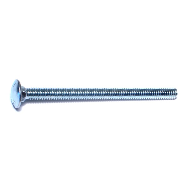 Midwest Fastener 1/4"-20 x 3-1/2" Zinc Plated Grade 5 Steel Coarse Thread Carriage Bolts 100PK 07486
